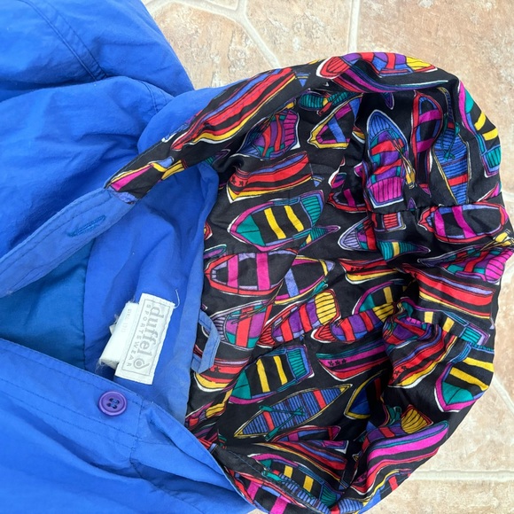 Vintage Duffel Sportswear/Windbreaker Blue Jacket Size L Fits Like A Medium - Picture 7 of 7